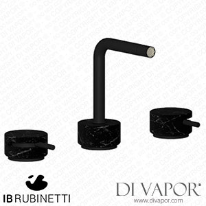 IB Rubinetti MM393NP_2 Marmo + Marmo L Three Holes Bidet Set - Black Marble Spare Parts