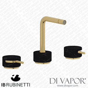 IB Rubinetti MM393OS_2 Marmo + Marmo L Three Holes Bidet Set - Black Marble Spare Parts