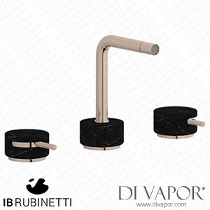 IB Rubinetti MM393RS_2 Marmo + Marmo L Three Holes Bidet Set - Black Marble Spare Parts