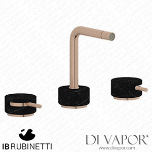 IB Rubinetti MM393SR_2 Marmo + Marmo L Three Holes Bidet Set - Black Marble Spare Parts