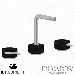 IB Rubinetti MM393SS_2 Marmo + Marmo L Three Holes Bidet Set - Black Marble Spare Parts
