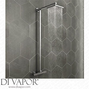 Victorian Plumbing Modern Square Thermostatic Bar Shower Valve & Riser Kit - Chrome - MOD4 - Spare Parts