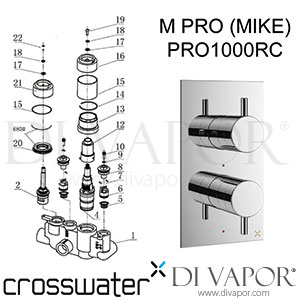 Crosswater MPRO_1000RC MPRO Thermostatic Shower Valve - Post-2013 - Spare Parts
