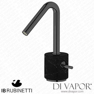 IB Rubinetti MR200CF_2 Marmo + Marmo L Monohole Washbasin Mixer Complete with Drain - Black Marble Spare Parts