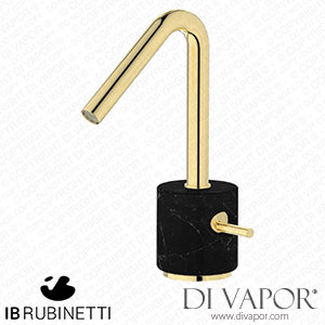 IB Rubinetti MR200II_2 Marmo + Marmo L Monohole Washbasin Mixer Complete with Drain - Black Marble Spare Parts