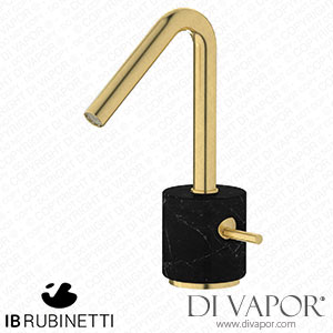 IB Rubinetti MR200ON_2 Marmo + Marmo L Monohole Washbasin Mixer Complete with Drain - Black Marble Spare Parts