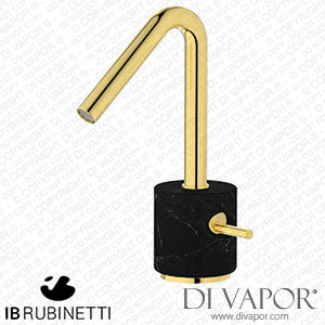 IB Rubinetti MR200OO_2 Marmo + Marmo L Monohole Washbasin Mixer Complete with Drain - Black Marble Spare Parts