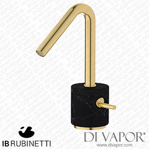 IB Rubinetti MR200OS_2 Marmo + Marmo L Monohole Washbasin Mixer Complete with Drain - Black Marble Spare Parts