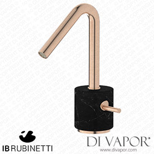 IB Rubinetti MR200SR_2 Marmo + Marmo L Monohole Washbasin Mixer Complete with Drain - Black Marble Spare Parts