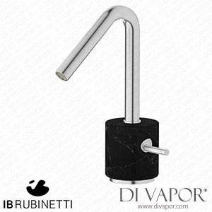 IB Rubinetti MR200SS_2 Marmo + Marmo L Monohole Washbasin Mixer Complete with Drain - Black Marble Spare Parts