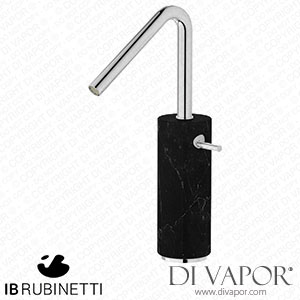 IB Rubinetti MR202CC_2 Marmo + Marmo L Tall Monohole Washbasin Mixer Complete with Drain - Black Marble Spare Parts