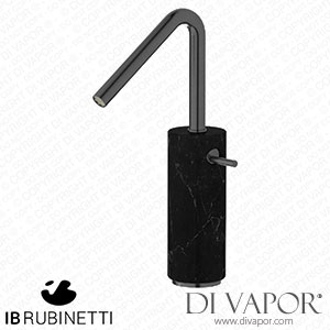 IB Rubinetti MR202CS_2 Marmo + Marmo L Tall Monohole Washbasin Mixer Complete with Drain - Black Marble Spare Parts