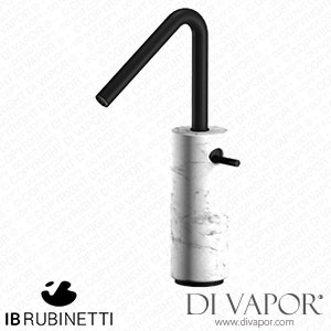IB Rubinetti MR202NP_1 Marmo + Marmo L Tall Monohole Washbasin Mixer Complete with Drain - White Marble Spare Parts
