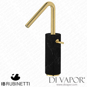 IB Rubinetti MR202ON_2 Marmo + Marmo L Tall Monohole Washbasin Mixer Complete with Drain - Black Marble Spare Parts