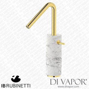 IB Rubinetti MR202OO_1 Marmo + Marmo L Tall Monohole Washbasin Mixer Complete with Drain - White Marble Spare Parts