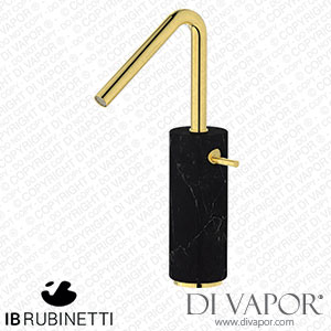 IB Rubinetti MR202OO_2 Marmo + Marmo L Tall Monohole Washbasin Mixer Complete with Drain - Black Marble Spare Parts