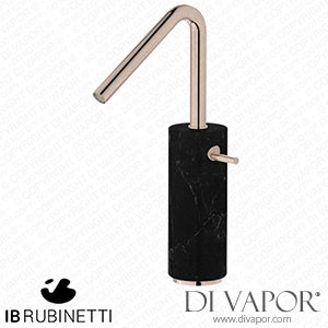 IB Rubinetti MR202RS_2 Marmo + Marmo L Tall Monohole Washbasin Mixer Complete with Drain - Black Marble Spare Parts