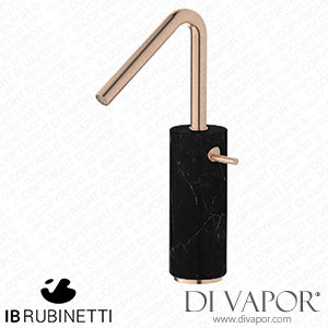 IB Rubinetti MR202SR_2 Marmo + Marmo L Tall Monohole Washbasin Mixer Complete with Drain - Black Marble Spare Parts