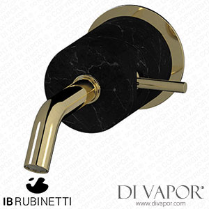 IB Rubinetti MR209II_2 Marmo + Marmo L Monohole Wall Mounted Washbasin Mixer - Black Marble Spare Parts