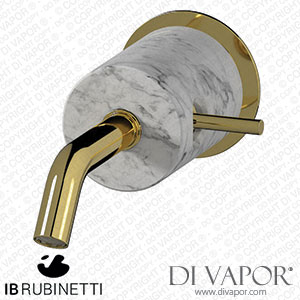 IB Rubinetti MR209OO_1 Marmo + Marmo L Monohole Wall Mounted Washbasin Mixer - White Marble Spare Parts