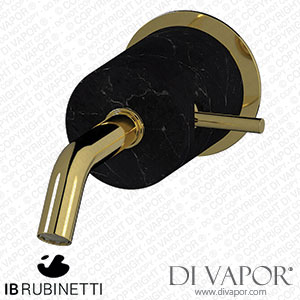IB Rubinetti MR209OO_2 Marmo + Marmo L Monohole Wall Mounted Washbasin Mixer - Black Marble Spare Parts