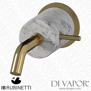 IB Rubinetti MR209OS_1 Marmo + Marmo L Monohole Wall Mounted Washbasin Mixer - White Marble Spare Parts