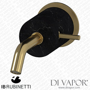 IB Rubinetti MR209OS_2 Marmo + Marmo L Monohole Wall Mounted Washbasin Mixer - Black Marble Spare Parts