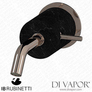 IB Rubinetti MR209RS_2 Marmo + Marmo L Monohole Wall Mounted Washbasin Mixer - Black Marble Spare Parts