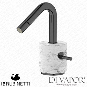 IB Rubinetti MR220CF_1 Marmo + Marmo L Monohole Bidet Mixer Complete with Drain - White Marble Spare Parts