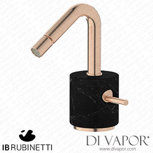 IB Rubinetti MR220SR_2 Marmo + Marmo L Monohole Bidet Mixer Complete with Drain - Black Marble Spare Parts