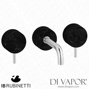 IB Rubinetti MR306CC_2 Marmo + Marmo L Wall Mounted Widespread Tap Tap - Black Marble Spare Parts