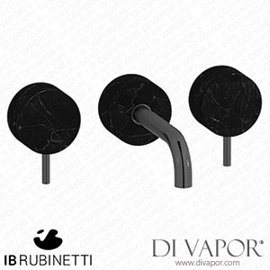IB Rubinetti MR306CF_2 Marmo + Marmo L Wall Mounted Widespread Tap Tap - Black Marble Spare Parts