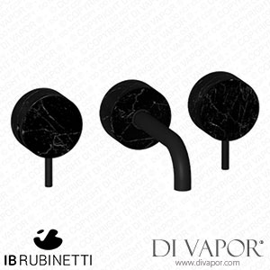IB Rubinetti MR306NP_2 Marmo + Marmo L Wall Mounted Widespread Tap Tap - Black Marble Spare Parts