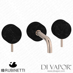 IB Rubinetti MR306RS_2 Marmo + Marmo L Wall Mounted Widespread Tap Tap - Black Marble Spare Parts