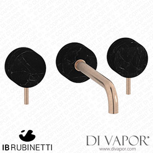 IB Rubinetti MR306SR_2 Marmo + Marmo L Wall Mounted Widespread Tap Tap - Black Marble Spare Parts