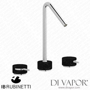 IB Rubinetti MR390CC_2 Marmo + Marmo L Exposed Parts for Manual Wall Mixer - Black Marble Spare Parts