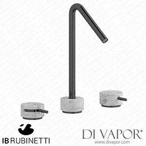 IB Rubinetti MR390CF_1 Marmo + Marmo L Exposed Parts for Manual Wall Mixer - White Marble Spare Parts