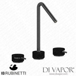 IB Rubinetti MR390CF_2 Marmo + Marmo L Exposed Parts for Manual Wall Mixer - Black Marble Spare Parts