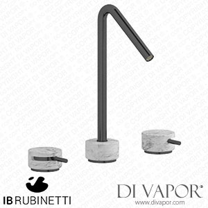 IB Rubinetti MR390CS_1 Marmo + Marmo L Exposed Parts for Manual Wall Mixer - White Marble Spare Parts