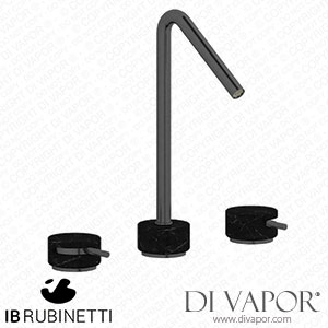 IB Rubinetti MR390CS_2 Marmo + Marmo L Exposed Parts for Manual Wall Mixer - Black Marble Spare Parts