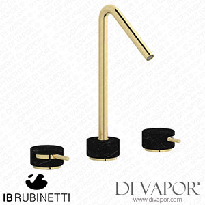 IB Rubinetti MR390II_2 Marmo + Marmo L Exposed Parts for Manual Wall Mixer - Black Marble Spare Parts