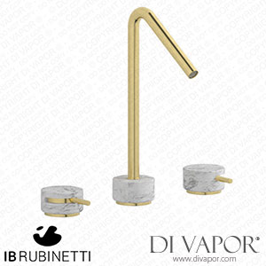 IB Rubinetti MR390IS_1 Marmo + Marmo L Exposed Parts for Manual Wall Mixer - White Marble Spare Parts