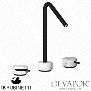 IB Rubinetti MR390NP_1 Marmo + Marmo L Exposed Parts for Manual Wall Mixer - White Marble Spare Parts