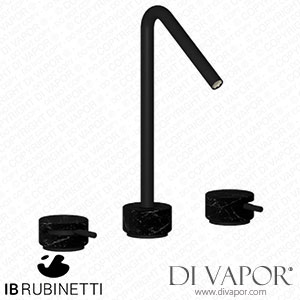 IB Rubinetti MR390NP_2 Marmo + Marmo L Exposed Parts for Manual Wall Mixer - Black Marble Spare Parts