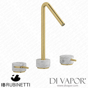 IB Rubinetti MR390ON_1 Marmo + Marmo L Exposed Parts for Manual Wall Mixer - White Marble Spare Parts