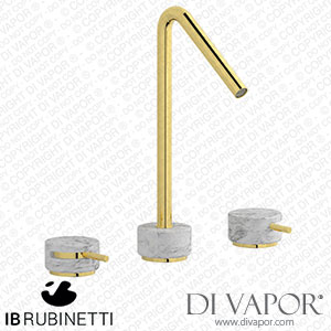 IB Rubinetti MR390OO_1 Marmo + Marmo L Exposed Parts for Manual Wall Mixer - White Marble Spare Parts