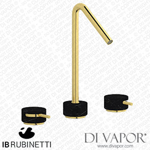 IB Rubinetti MR390OO_2 Marmo + Marmo L Exposed Parts for Manual Wall Mixer - Black Marble Spare Parts