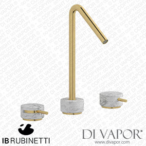 IB Rubinetti MR390OS_1 Marmo + Marmo L Exposed Parts for Manual Wall Mixer - White Marble Spare Parts