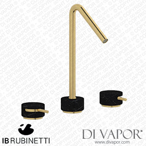 IB Rubinetti MR390OS_2 Marmo + Marmo L Exposed Parts for Manual Wall Mixer - Black Marble Spare Parts