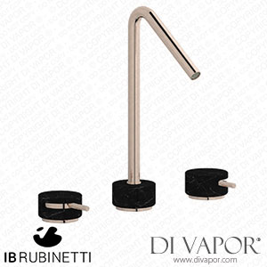 IB Rubinetti MR390RS_2 Marmo + Marmo L Exposed Parts for Manual Wall Mixer - Black Marble Spare Parts